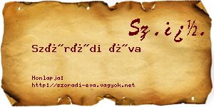 Szórádi Éva névjegykártya