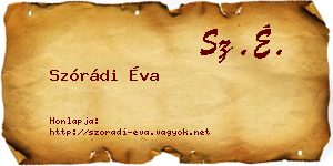 Szórádi Éva névjegykártya